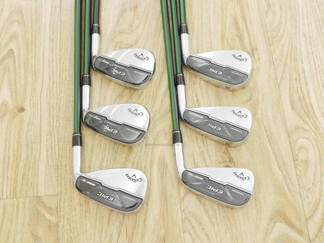 Iron set : Callaway : ชุดเหล็ก Callaway EPIC Max Fast (รุ่นแพงสุด ไกลสุดของ Callaway ปี 2021) มีเหล็ก 6-Pw,Aw (6 ชิ้น) ก้านกราไฟต์ Fujikura Speeder Evolution Flex R