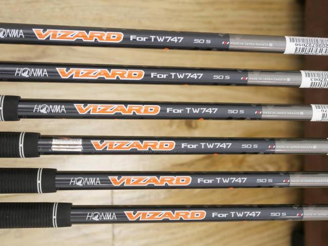 Iron set : Honma : ชุดเหล็ก Honma Tour World TW747P (รุ่นปี 2019) มีเหล็ก 5-10 (6 ชิ้น) ก้านกราไฟต์ Honma Vizard 50 Flex S