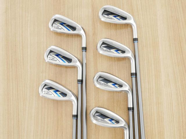 Iron set : XXIO : ชุดเหล็ก XXIO Cross 2 (ออกปี 2021 ตีไกลที่สุดของที่สุดจาก XXIO หน้าเด้งสุดๆ) มีเหล็ก 7-Pw,Aw,Dw,Sw (7 ชิ้น ตีไกลกว่าปกติ 2 เบอร์) ก้านกราไฟต์ MH-2000 Flex R