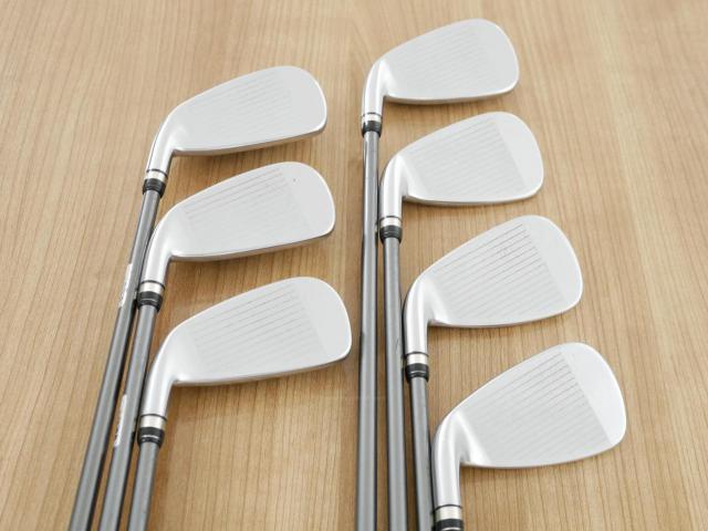 Iron set : PRGR : ชุดเหล็กกระเทย PRGR Super Egg Iron (รุ่นปี 2023 ตัวท๊อปสุด หน้าเด้งเกินกฏ ใช้แข่งไม่ได้ ตีไกลมากๆ) มีเหล็ก 5-Pw,Aw (7 ชิ้น) ก้านกราไฟต์ Flex SR (M-40)