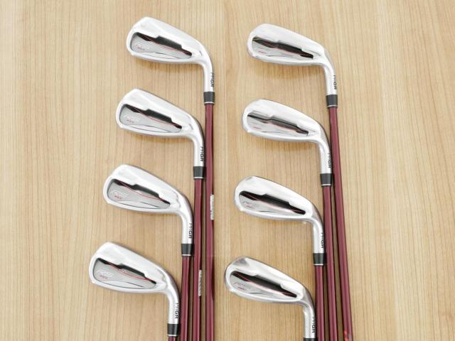 Iron set : PRGR : ชุดเหล็ก PRGR RS Red (รุ่นปี 2020 หน้าเด้ง ตีไกลมาก) มีเหล็ก 5-Pw,Aw,Sw (8 ชิ้น) ก้านกราไฟต์ Fujikura Speeder Evolution Flex R2