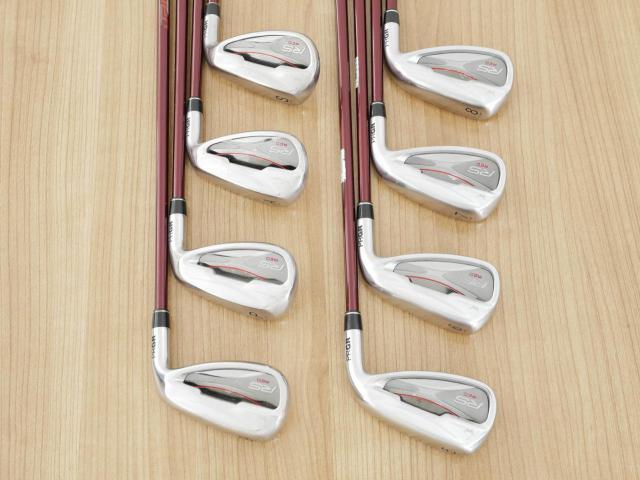 Iron set : PRGR : ชุดเหล็ก PRGR RS Red (รุ่นปี 2020 หน้าเด้ง ตีไกลมาก) มีเหล็ก 5-Pw,Aw,Sw (8 ชิ้น) ก้านกราไฟต์ Fujikura Speeder Evolution Flex R2