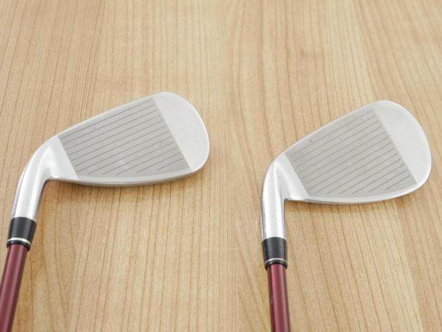 Iron set : PRGR : ชุดเหล็ก PRGR RS Red (รุ่นปี 2020 หน้าเด้ง ตีไกลมาก) มีเหล็ก 5-Pw,Aw,Sw (8 ชิ้น) ก้านกราไฟต์ Fujikura Speeder Evolution Flex R2