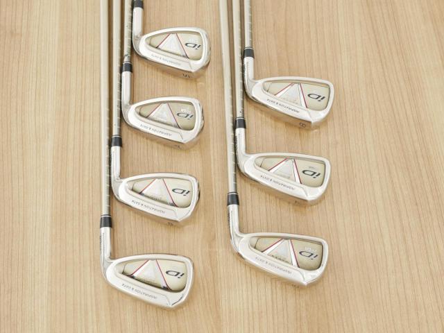 Iron set : PRGR : ชุดเหล็ก PRGR ID Nabla Red (รุ่นท๊อปสุด หน้าเด้ง ไกลมาก) มีเหล็ก 6-Pw,Aw,Sw (7 ชิ้น) ก้านกราไฟต์ M-37 Flex R