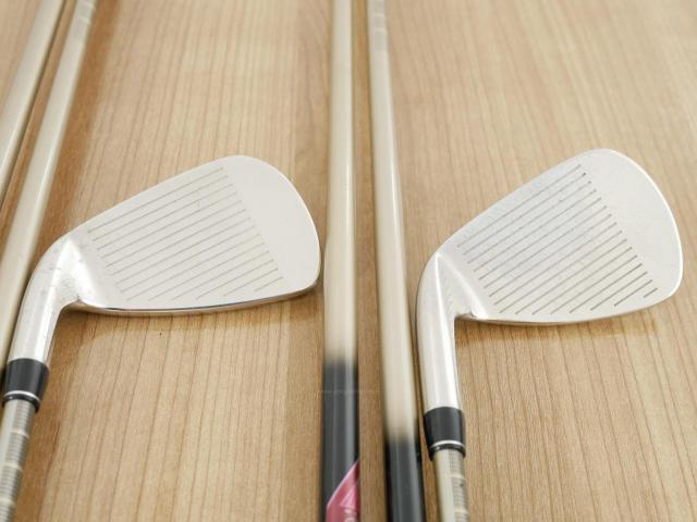 Iron set : PRGR : ชุดเหล็ก PRGR ID Nabla Red (รุ่นท๊อปสุด หน้าเด้ง ไกลมาก) มีเหล็ก 6-Pw,Aw,Sw (7 ชิ้น) ก้านกราไฟต์ M-37 Flex R
