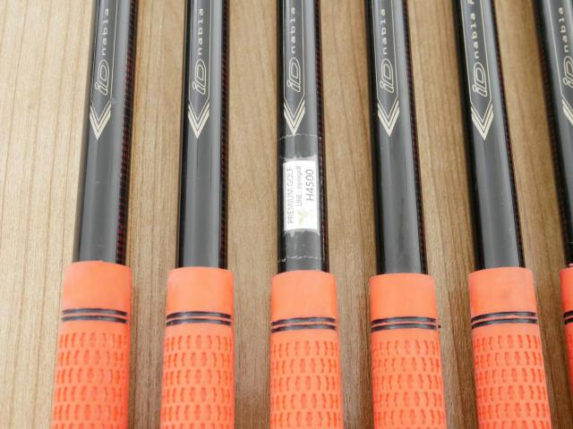 Iron set : PRGR : ชุดเหล็ก PRGR ID Nabla Red (รุ่นท๊อปสุด หน้าเด้ง ไกลมาก) มีเหล็ก 6-Pw,Aw,Sw (7 ชิ้น) ก้านกราไฟต์ M-37 Flex R