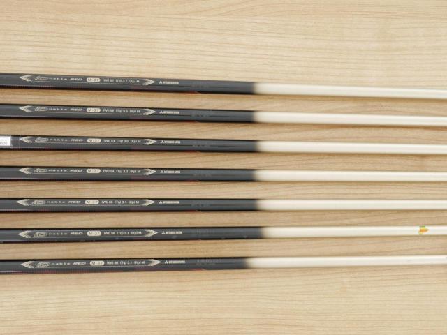 Iron set : PRGR : ชุดเหล็ก PRGR ID Nabla Red (รุ่นท๊อปสุด หน้าเด้ง ไกลมาก) มีเหล็ก 6-Pw,Aw,Sw (7 ชิ้น) ก้านกราไฟต์ M-37 Flex R