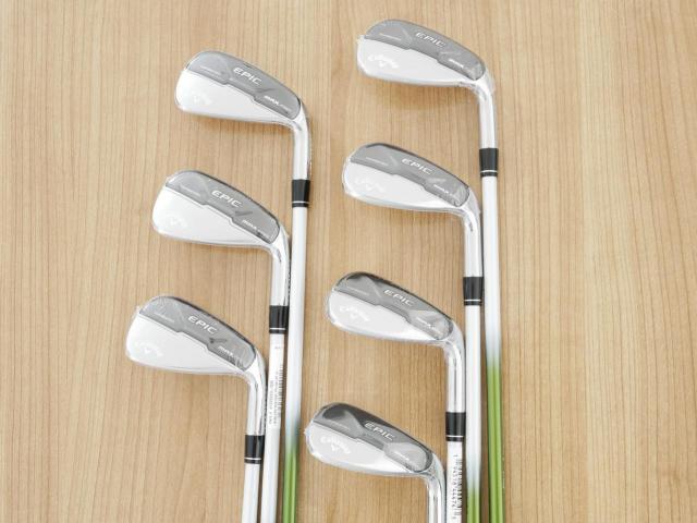 Lady club : All : **ของใหม่ ยังไม่แกะพลาสติก** ชุดเหล็ก Callaway EPIC Max Fast (รุ่นแพงสุด ไกลสุดของ Callaway ปี 2021) มีเหล็ก 7-Pw,Aw,Gw,Sw (7 ชิ้น) ก้านกราไฟต์ Mitsubishi ELDIO 40 Flex L