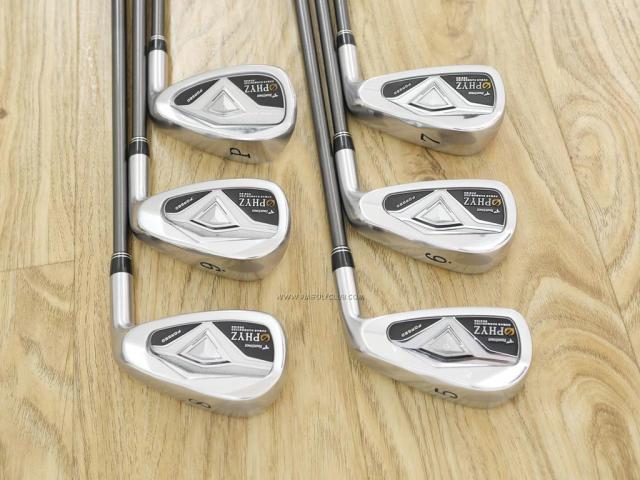 Iron set : Tourstage : ชุดเหล็ก Tourstage PHYZ Forged (ซีรี่ย์ท๊อป นุ่มไกล) มีเหล็ก 5-Pw (6 ชิ้น) ก้านกราไฟต์ Flex R