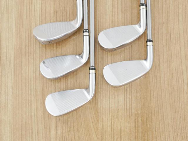 Iron set : PRGR : ชุดเหล็กกระเทย PRGR Egg PC (รุ่นปี 2019 ตีง่ายและไกลมากๆ โกงสุดๆ) มีเหล็ก 7-Pw,Aw (5 ชิ้น) ก้านกราไฟต์ M-37 Flex R