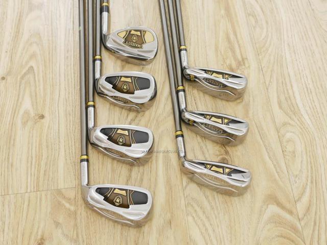Iron set : Maruman : ชุดเหล็ก Maruman Majesty Prestigio Super 7 (รุ่นท๊อปสุด หน้าเด้ง ตีไกลมาก ของใหม่ 1 แสนบาท) มีเหล็ก 5-Pw,Aw (7 ชิ้น) ก้านกราไฟต์ Flex R