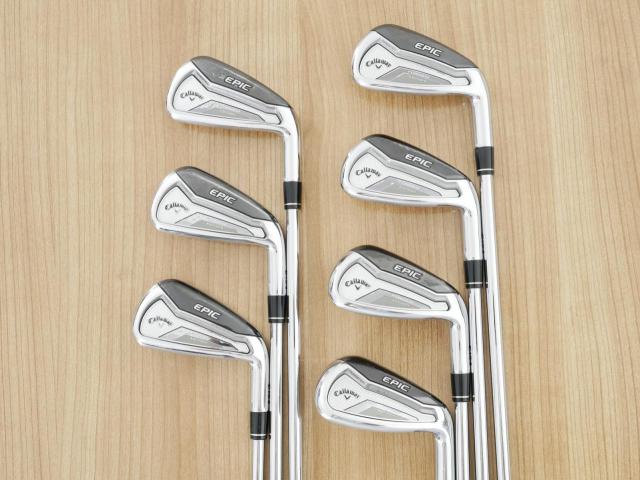 Iron set : Callaway : ชุดเหล็ก Callaway EPIC Forged Star (รุ่นท้อปสุด ปี 2020 ตีไกลกว่าปกติ 2 เบอร์) มีเหล็ก 5-Pw,Aw (7 ชิ้น) ก้านเหล็ก NS PRO ZELOS 7 FLEX S