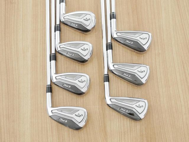 Iron set : Callaway : ชุดเหล็ก Callaway EPIC Forged Star (รุ่นท้อปสุด ปี 2020 ตีไกลกว่าปกติ 2 เบอร์) มีเหล็ก 5-Pw,Aw (7 ชิ้น) ก้านเหล็ก NS PRO ZELOS 7 FLEX S