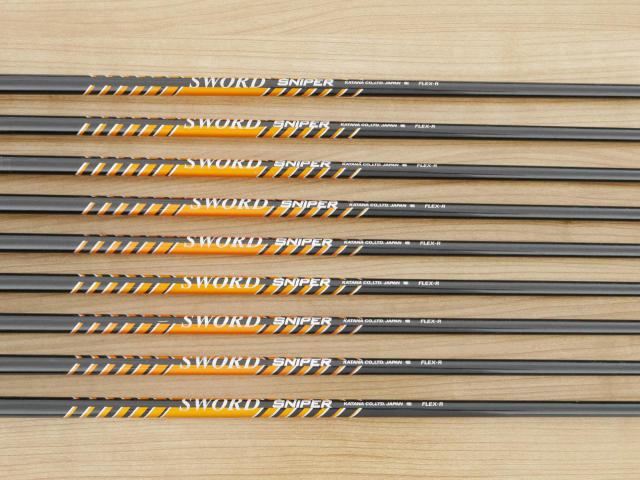 Iron set : Katana : ชุดเหล็กกระเทย Katana Izu Max Sniper มีเหล็ก 5-Pw,Aw,As,Sw (9 ชิ้น เบอร์ 5 ตีระยะเท่าเหล็ก 4 ปกติ) ก้านกราไฟต์ Flex R