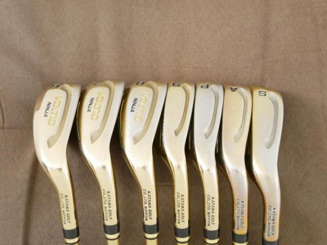 Iron set : Katana : ชุดเหล็ก Katana Voltio NINJA 880Hi Gold (รุ่นท็อปสุด ปี 2018 ตีง่าย ไกล สวยมากๆ) มีเหล็ก 6-Pw,Aw,Sw (7 ชิ้น) ก้านกราไฟต์ Fujikura Speeder 361 Flex SR