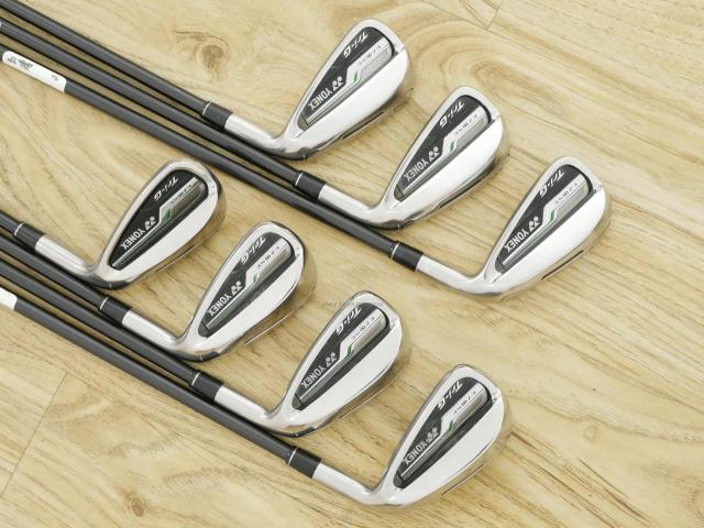 Iron set : Yonex : ชุดเหล็ก Yonex E-Zone Tri-G (รุ่นปี 2017 หน้าเด้ง ตีไกลมากๆ) มีเหล็ก 5-Pw,Sw (7 ชิ้น) ก้านกราไฟต์ Flex SR