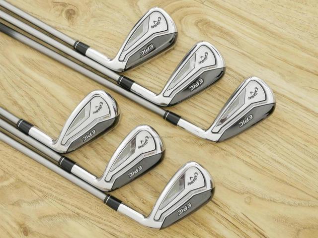 Iron set : Callaway : ชุดเหล็ก Callaway EPIC Forged Star (รุ่นท้อปสุด ปี 2020 ตีไกลกว่าปกติ 2 เบอร์) มีเหล็ก 6-Pw,Aw (6 ชิ้น) ก้านกราไฟต์ Fujikura Speeder Evolution Flex SR