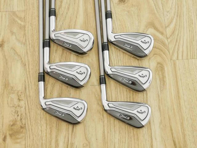 Iron set : Callaway : ชุดเหล็ก Callaway EPIC Forged Star (รุ่นท้อปสุด ปี 2020 ตีไกลกว่าปกติ 2 เบอร์) มีเหล็ก 6-Pw,Aw (6 ชิ้น) ก้านกราไฟต์ Fujikura Speeder Evolution Flex SR