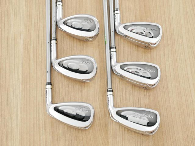 Iron set : PRGR : ชุดเหล็กกระเทย PRGR Egg PC (รุ่นปี 2019 ตีง่ายและไกลมากๆ โกงสุดๆ) มีเหล็ก 7-Pw,As,Sw (6 ชิ้น) ก้านกราไฟต์ M-37 Flex R