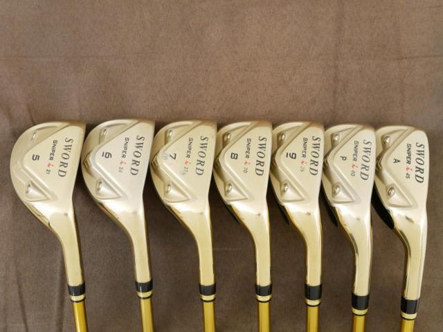Iron set : Katana : ชุดเหล็กกระเทย Katana Sniper i (ตีง่ายมากๆ ไกลมากๆ) มีเหล็ก 5-Pw,Aw (7 ชิ้น เบอร์ 5 ตีระยะเท่าเหล็ก 4 ปกติ) ก้านกราไฟต์ Flex R