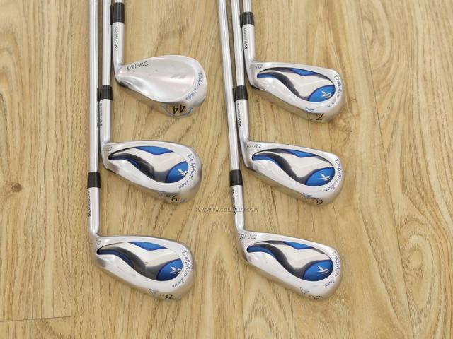 Iron set : Kasco : ชุดเหล็ก Kasco Dolphin (ใบใหญ่ ตีง่ายมาก หน้าเด้ง หน้าบางเพียง 2.2 มิล) มีเหล็ก 5-Pw (6 ชิ้น) ก้านเหล็ก NS Pro 950 Flex S