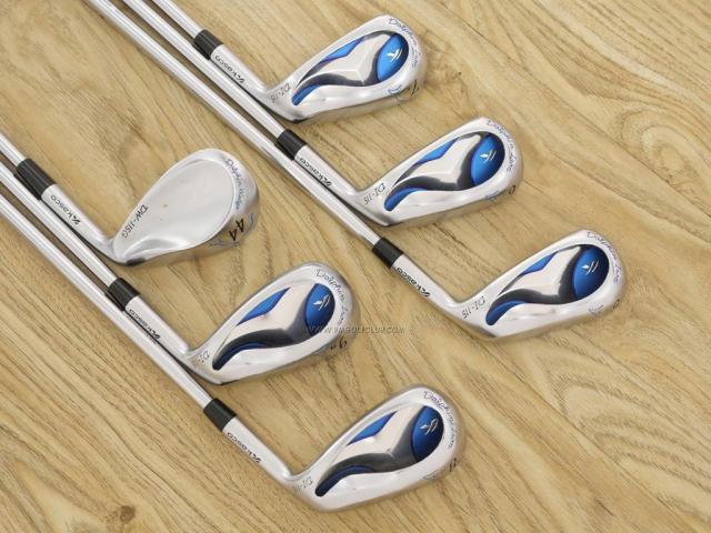 Iron set : Kasco : ชุดเหล็ก Kasco Dolphin (ใบใหญ่ ตีง่ายมาก หน้าเด้ง หน้าบางเพียง 2.2 มิล) มีเหล็ก 5-Pw (6 ชิ้น) ก้านเหล็ก NS Pro 950 Flex S