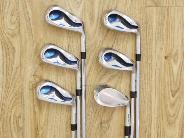 Iron set : Kasco : ชุดเหล็ก Kasco Dolphin (ใบใหญ่ ตีง่ายมาก หน้าเด้ง หน้าบางเพียง 2.2 มิล) มีเหล็ก 5-Pw (6 ชิ้น) ก้านเหล็ก NS Pro 950 Flex S