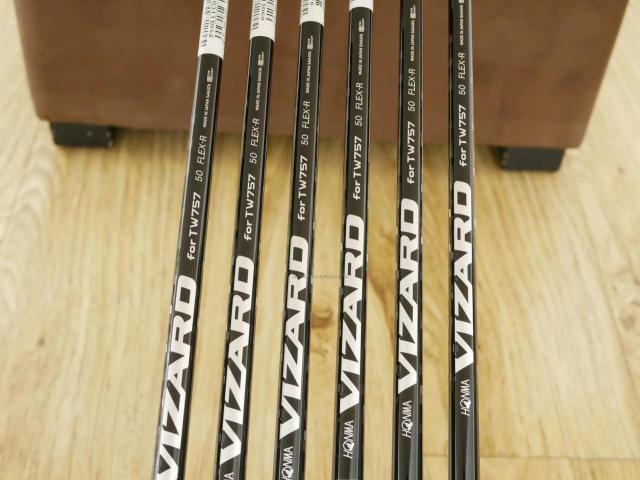 Iron set : Honma : ชุดเหล็ก Honma Tour World TW757P (รุ่นล่าสุด ออกปี 2022) มีเหล็ก 5-Pw (6 ชิ้น) ก้านกราไฟต์ Honma Vizard 50 Flex R