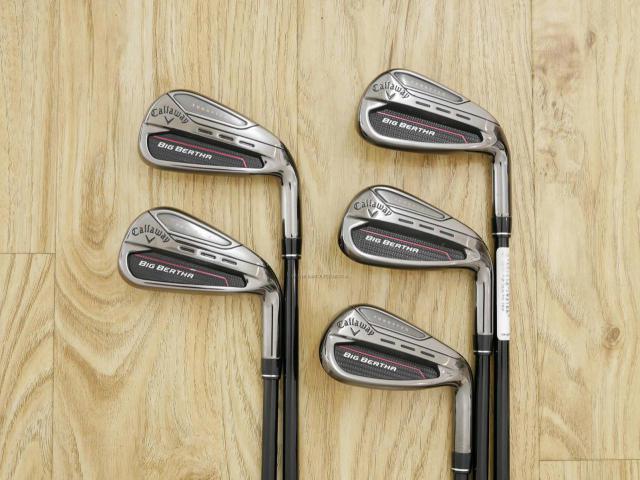 Iron set : Callaway : ชุดเหล็ก Callaway Big Bertha (รุ่นล่าสุด ปี 2023 ตีง่ายที่สุดของ Callaway) มีเหล็ก 6-Pw (5 ชิ้น) ก้านกราไฟต์ Fujikura Speeder NX Flex R