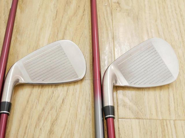 Iron set : PRGR : ชุดเหล็ก PRGR Red Titan Face (รุ่นปี 2018 หน้าเด้ง ตีไกลมาก) มีเหล็ก 5-Pw (6 ชิ้น) ก้านกราไฟต์ M-40 Flex SR