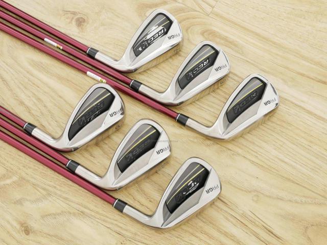 Iron set : PRGR : ชุดเหล็ก PRGR Red Titan Face (รุ่นปี 2018 หน้าเด้ง ตีไกลมาก) มีเหล็ก 5-Pw (6 ชิ้น) ก้านกราไฟต์ M-40 Flex SR