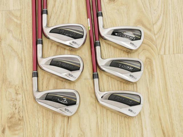 Iron set : PRGR : ชุดเหล็ก PRGR Red Titan Face (รุ่นปี 2018 หน้าเด้ง ตีไกลมาก) มีเหล็ก 5-Pw (6 ชิ้น) ก้านกราไฟต์ M-40 Flex SR