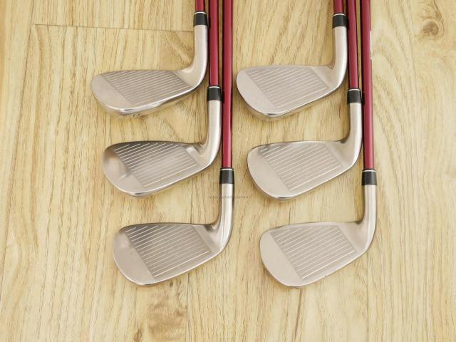 Iron set : PRGR : ชุดเหล็ก PRGR Red Titan Face (รุ่นปี 2018 หน้าเด้ง ตีไกลมาก) มีเหล็ก 5-Pw (6 ชิ้น) ก้านกราไฟต์ M-40 Flex SR