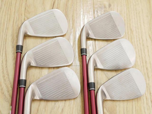 Iron set : PRGR : ชุดเหล็ก PRGR Red Titan Face (รุ่นปี 2018 หน้าเด้ง ตีไกลมาก) มีเหล็ก 5-Pw (6 ชิ้น) ก้านกราไฟต์ M-40 Flex SR