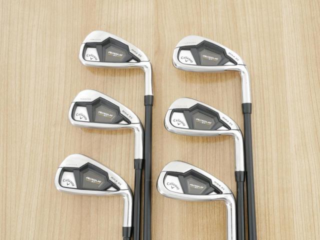 Iron set : Callaway : ชุดเหล็ก Callaway Rogue ST Max OS (ออกปี 2022 ตีง่ายสุดๆ ไกลสุดๆ) มีเหล็ก 5-Pw (6 ชิ้น) ก้านกราไฟต์ Fujikura VENTUS 5 Flex R