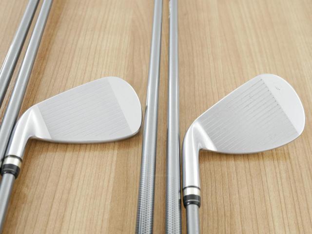 Iron set : PRGR : ชุดเหล็กกระเทย PRGR NEW Egg (ปี 2020 ตีง่ายและไกลมากๆ เด้งสุดๆ COR 0.82) มีเหล็ก 7-Pw,Aw,Sw (6 ชิ้น) ก้านกราไฟต์ M-37 Flex R