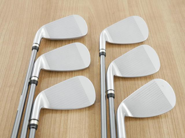 Iron set : PRGR : ชุดเหล็กกระเทย PRGR NEW Egg (ปี 2020 ตีง่ายและไกลมากๆ เด้งสุดๆ COR 0.82) มีเหล็ก 7-Pw,Aw,Sw (6 ชิ้น) ก้านกราไฟต์ M-37 Flex R