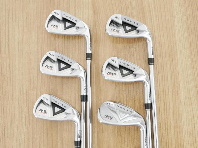 Iron set : PRGR : ชุดเหล็ก PRGR ID Nabla RS Titan Face (หน้าเด้ง ตีไกล) มีเหล็ก 5-Pw (6 ชิ้น) ก้านเหล็ก NS Pro 85 Flex SR