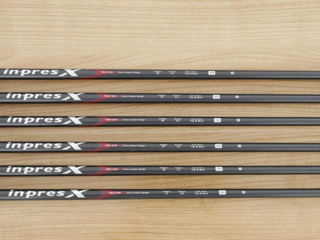 Iron set : Yamaha : ชุดเหล็ก Yamaha Inpres X D Black (หน้า Maraging เด้ง ไกลมากๆ) มีเหล็ก 5-Pw (6 ชิ้น) ก้านกราไฟต์ Flex SR