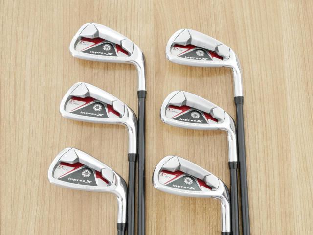 Iron set : Yamaha : ชุดเหล็ก Yamaha Inpres X D Black (หน้า Maraging เด้ง ไกลมากๆ) มีเหล็ก 5-Pw (6 ชิ้น) ก้านกราไฟต์ Flex SR