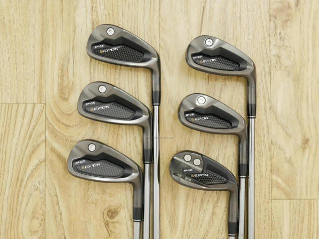 Iron set : Epon : ชุดเหล็ก EPON EF-02I Forged (ออกปี 2022 ใบใหญ่ ตีง่าย ไกล) มีเหล็ก 6-Pw,Aw (6 ชิ้น) ก้านกราไฟต์ Mitsubishi Grand Bassara GB i50 Flex R