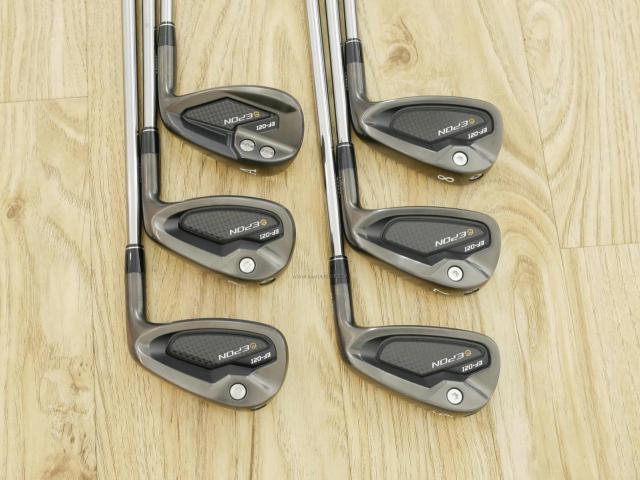 Iron set : Epon : ชุดเหล็ก EPON EF-02I Forged (ออกปี 2022 ใบใหญ่ ตีง่าย ไกล) มีเหล็ก 6-Pw,Aw (6 ชิ้น) ก้านกราไฟต์ Mitsubishi Grand Bassara GB i50 Flex R
