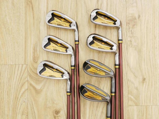 Iron set : Maruman : ชุดเหล็ก Maruman Majesty Prestigio X (รุ่นท๊อปสุด ออกปี 2019 หน้าเด้ง ตีไกลมาก ของใหม่ 1.2 แสนบาท) มีเหล็ก 7-10,Pw,Aw,Sw (7 ชิ้น เทียบเท่า 6-Pw,Aw,Sw) ก้านกราไฟต์ Flex R