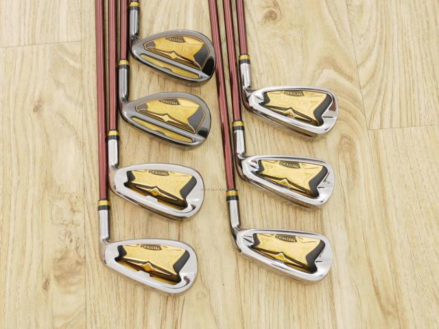 Iron set : Maruman : ชุดเหล็ก Maruman Majesty Prestigio X (รุ่นท๊อปสุด ออกปี 2019 หน้าเด้ง ตีไกลมาก ของใหม่ 1.2 แสนบาท) มีเหล็ก 7-10,Pw,Aw,Sw (7 ชิ้น เทียบเท่า 6-Pw,Aw,Sw) ก้านกราไฟต์ Flex R