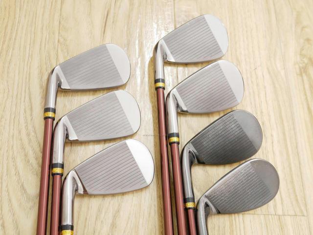 Iron set : Maruman : ชุดเหล็ก Maruman Majesty Prestigio X (รุ่นท๊อปสุด ออกปี 2019 หน้าเด้ง ตีไกลมาก ของใหม่ 1.2 แสนบาท) มีเหล็ก 7-10,Pw,Aw,Sw (7 ชิ้น เทียบเท่า 6-Pw,Aw,Sw) ก้านกราไฟต์ Flex R