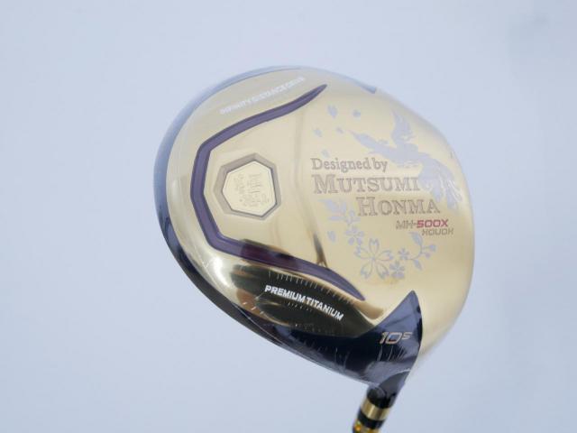 Driver : Other Brand : **ของใหม่ ยังไม่แกะพลาสติก** ไดรเวอร์ Mutsumi Honma MH500X HOUOH (หัวขนาด 500cc. หน้าเด้งเกินกฏ) Loft 10.5 Flex SR