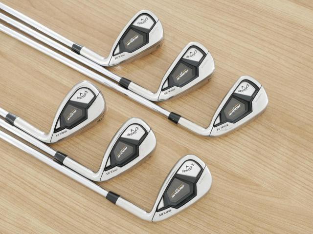 Iron set : Callaway : ชุดเหล็ก Callaway Rogue ST Max OS (ออกปี 2022 ตีง่ายสุดๆ ไกลสุดๆ) มีเหล็ก 6-Pw,Aw (6 ชิ้น) ก้านเหล็ก NS Pro ZELOS 7 Flex S