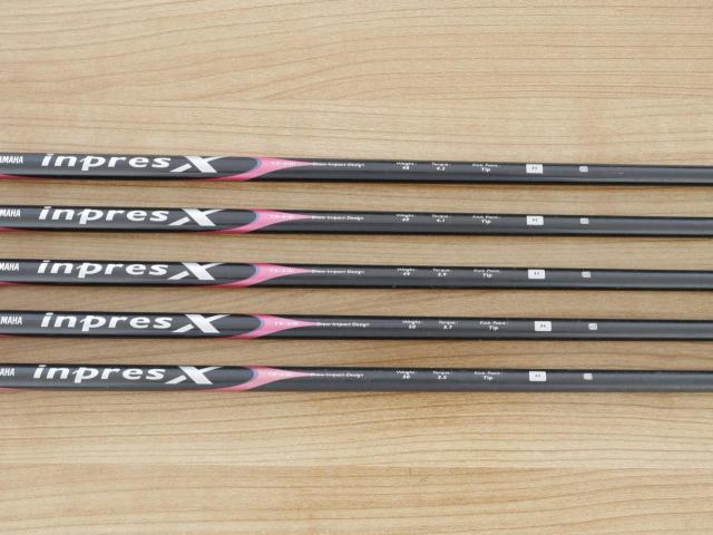 Lady club : All : ชุดเหล็ก Yamaha Inpres X D Black (หน้า Maraging เด้ง ไกลมากๆ) มีเหล็ก 6-Pw (6 ชิ้น) ก้านกราไฟต์ Flex R (Lady)