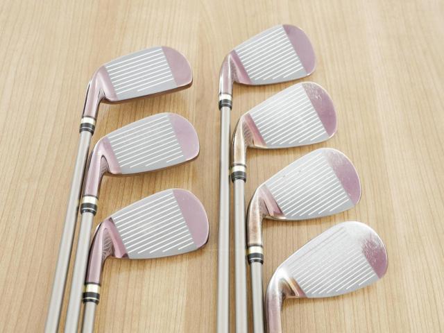 Lady club : All : ชุดเหล็กกระเทย PRGR Egg II (ตีง่ายและไกลมาก) มีเหล็ก 6-Pw,Aw,As (7 ชิ้น) ก้านกราไฟต์ Flex L (M-30)