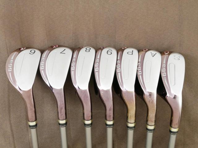 Lady club : All : ชุดเหล็กกระเทย PRGR Egg II (ตีง่ายและไกลมาก) มีเหล็ก 6-Pw,Aw,As (7 ชิ้น) ก้านกราไฟต์ Flex L (M-30)